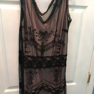 Size 16 black burnout 20's dress